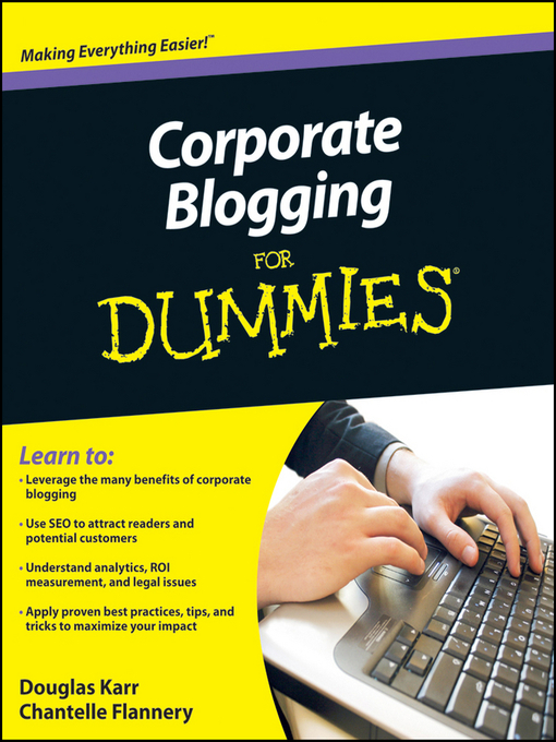 Title details for Corporate Blogging For Dummies by Douglas Karr - Available